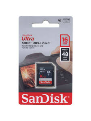 SANDISK 16GB ULTRA CLASS 10 UHS-I SD SDHC MEMORY CARD SPEED UP TO 80MB/S